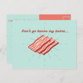 Funny Aqua Bacon Illustration Postkarte (Vorne/Hinten)