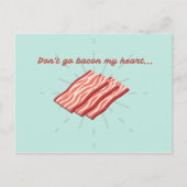Funny Aqua Bacon Illustration Postkarte (Vorderseite)