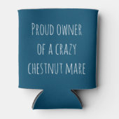 Funny Aquamarin Horse Reittier Crazy Kastanien Mar Dosenkühler (Vorderseite)