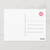 Funny Aquamarin Smile Gesicht Ihrem Namen glücklic Postkarte (Rückseite)