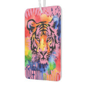 Funny Aquarell bunter Tiger Autolufterfrischer (Links)