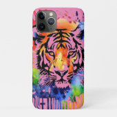 Funny Aquarell bunter Tiger Case-Mate iPhone Hülle (Rückseite)