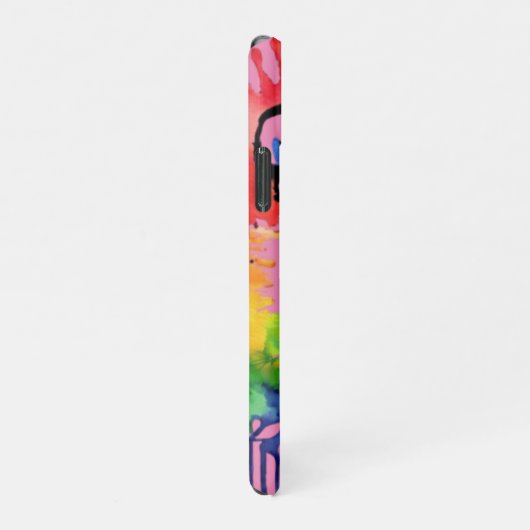 Funny Aquarell bunter Tiger iPhone Hülle (Rechte Seite)