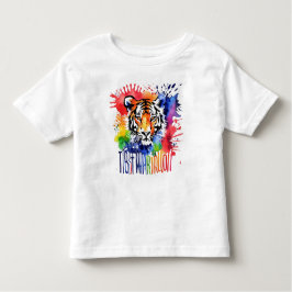 Funny Aquarell bunter Tiger Kleinkind T-shirt