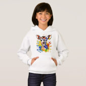 Funny Aquarell farbige Antilope Hoodie (Vorne ganz)