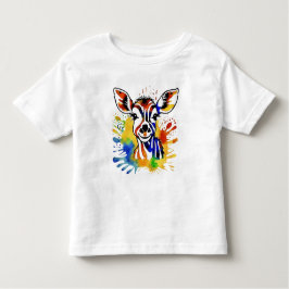 Funny Aquarell farbige Antilope Kleinkind T-shirt