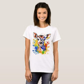 Funny Aquarell farbige Antilope T-Shirt (Vorne ganz)