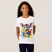 Funny Aquarell farbige Antilope T-Shirt (Vorne ganz)