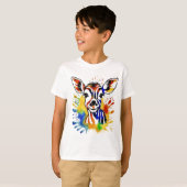 Funny Aquarell farbige Antilope T-Shirt (Vorne ganz)