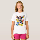 Funny Aquarell farbige Antilope T-Shirt (Vorne ganz)