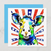 Funny Aquarell farbiges Schaf (Vorne/Hinten)