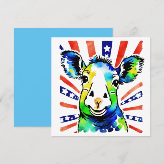 Funny Aquarell farbiges Schaf (Vorne/Hinten)