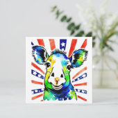 Funny Aquarell farbiges Schaf (Stehend Vorderseite)