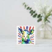 Funny Aquarell farbiges Schaf Begleitkarte (Stehend Vorderseite)