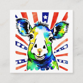 Funny Aquarell farbiges Schaf Begleitkarte