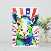 Funny Aquarell farbiges Schaf Briefpapier (Stehend Vorderseite)