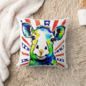 Funny Aquarell farbiges Schaf Kissen (Decke)