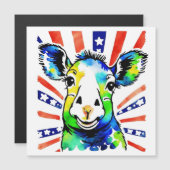 Funny Aquarell farbiges Schaf Magnetkarte (Vorne/Hinten)