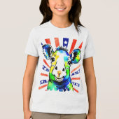 Funny Aquarell farbiges Schaf Tri-Blend Shirt (Vorderseite)