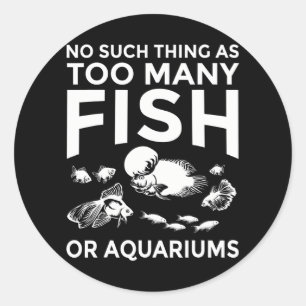 Funny Aquarium Fishkeeping Aquarist Runder Aufkleber