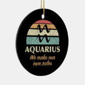 Funny Aquarius Zodiac Rules Keramik Ornament (Rechts)