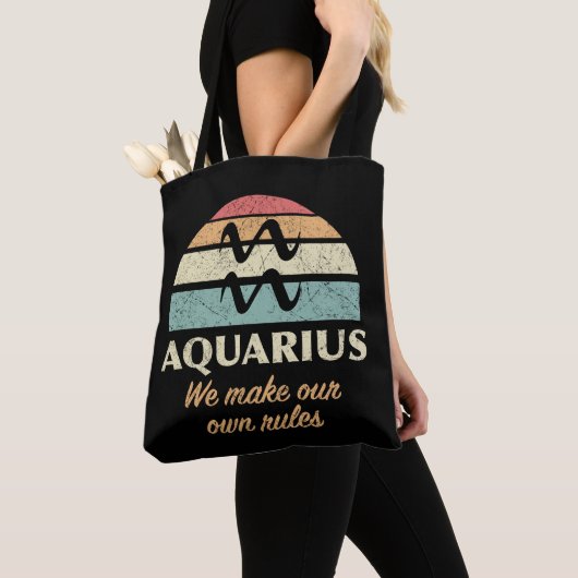Funny Aquarius Zodiac Rules Tasche (Von Nahem)