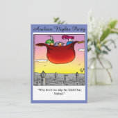 Funny Arabian Nights Party Einladungen (Stehend Vorderseite)