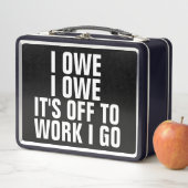 FUNNY ARBEIT FÜR HUSBAND RETRO METAL LUNCHBOXES METALL BROTDOSE (Beispiel)