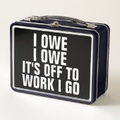FUNNY ARBEIT FÜR HUSBAND RETRO METAL LUNCHBOXES METALL BROTDOSE (Vorderseite)