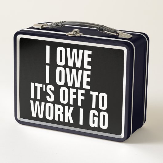 FUNNY ARBEIT FÜR HUSBAND RETRO METAL LUNCHBOXES METALL BROTDOSE (Vorderseite)