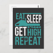 Funny Arborist Get High Tree Chain Sägearbeiter Postkarte (Vorne/Hinten)