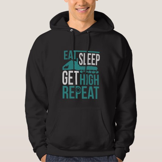 Funny Arborist Get High Tree Kettensäger Hoodie (Vorderseite)