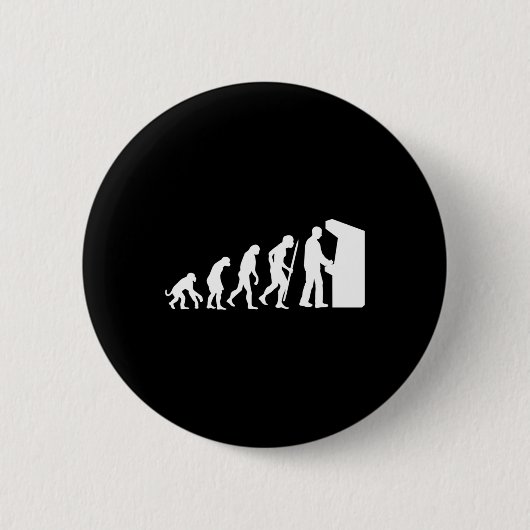 Funny Arcade Evolution Arcade Alte Schule Videospi Button (Vorderseite)