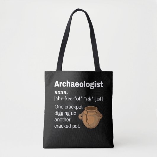 Funny Archäologe Definition Cracked Pot Tasche (Vorderseite)