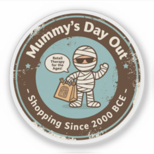 Funny Archeology Shopping Spaß Aufkleber