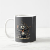 Funny Archer Cat With Bow And Arrow Graphic Costum Kaffeetasse (Links)