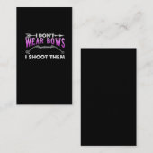 Funny Archery Girl Bow Showfrauen Visitenkarte (Vorne/Hinten)