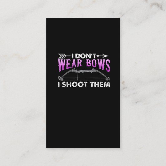 Funny Archery Girl Bow Showfrauen Visitenkarte (Vorderseite)