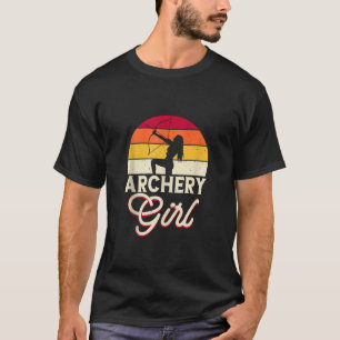 Funny Archery Girl Hunter Sport Long Bow Shooting T-Shirt
