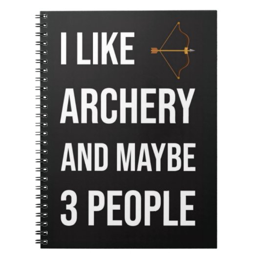 Funny Archery Hunting Gifts Hunter Bow And Arrow Notizblock (Vorderseite)