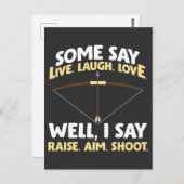 Funny Archery Raise Aim Shoot Bow Archer Postkarte (Vorne/Hinten)