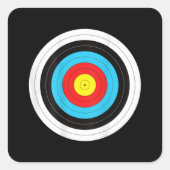 Funny Archery Target Quadratischer Aufkleber (Vorderseite)