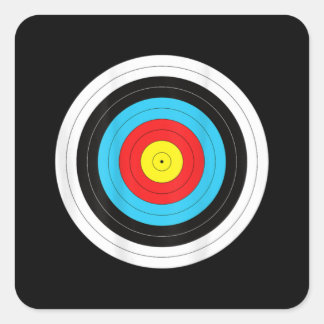 Funny Archery Target Quadratischer Aufkleber