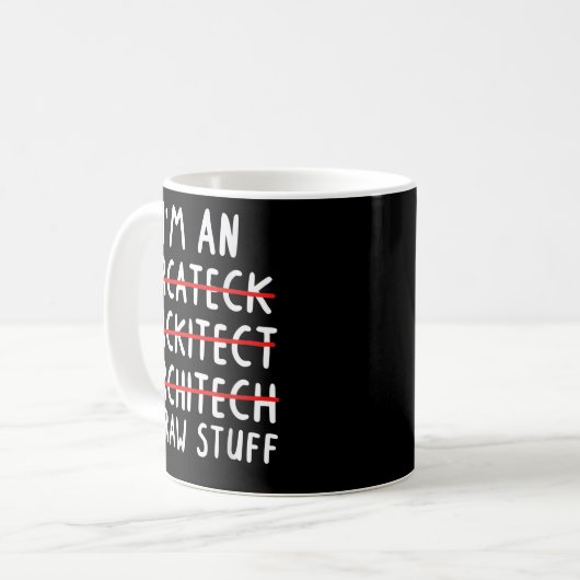 Funny Architect Art Men Women Future Architecture Kaffeetasse (Vorderseite Links)