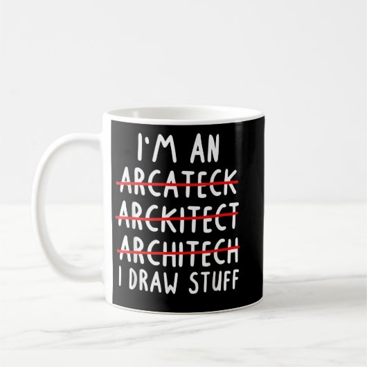 Funny Architect Art Men Women Future Architecture Kaffeetasse (Links)