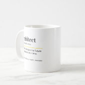 Funny Architect Definition Gift Kaffeetasse (Vorderseite Links)