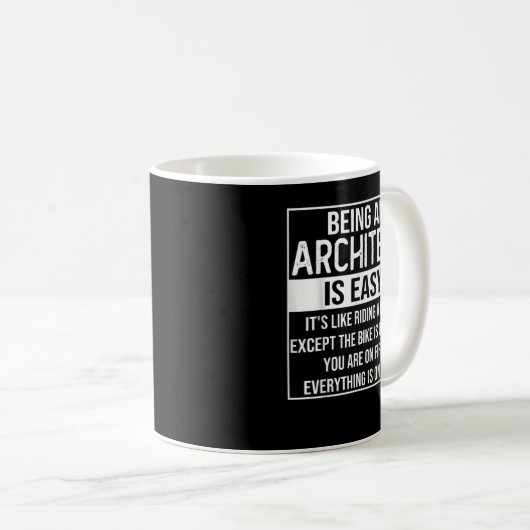Funny architect design design Sprichwort als Archi Kaffeetasse (VorderseiteRechts)