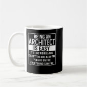 Funny architect design design Sprichwort als Archi Kaffeetasse (Links)