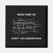 Funny Architectural Civil Engineering Engineer Magnet (Vorne)