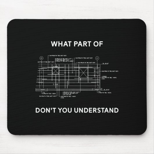 Funny Architectural Civil Engineering Engineer Mousepad (Vorne)
